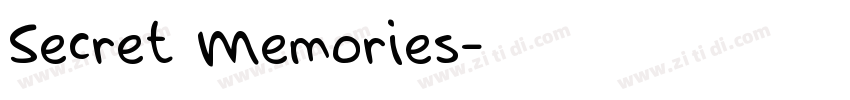 Secret Memories字体转换